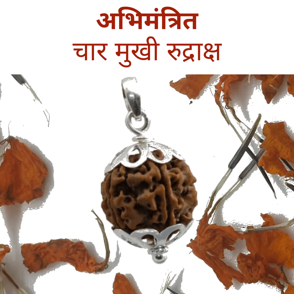 4 Mukhi Rudraksha Pendant (चार मुखी रुद्राक्ष पेंडेंट)